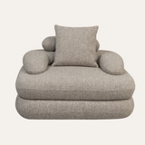 Mila loungestoel taupe boucle