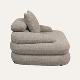 Mila loungestoel taupe boucle