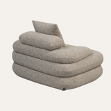 Mila loungestoel taupe boucle