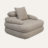 Mila loungestoel taupe boucle