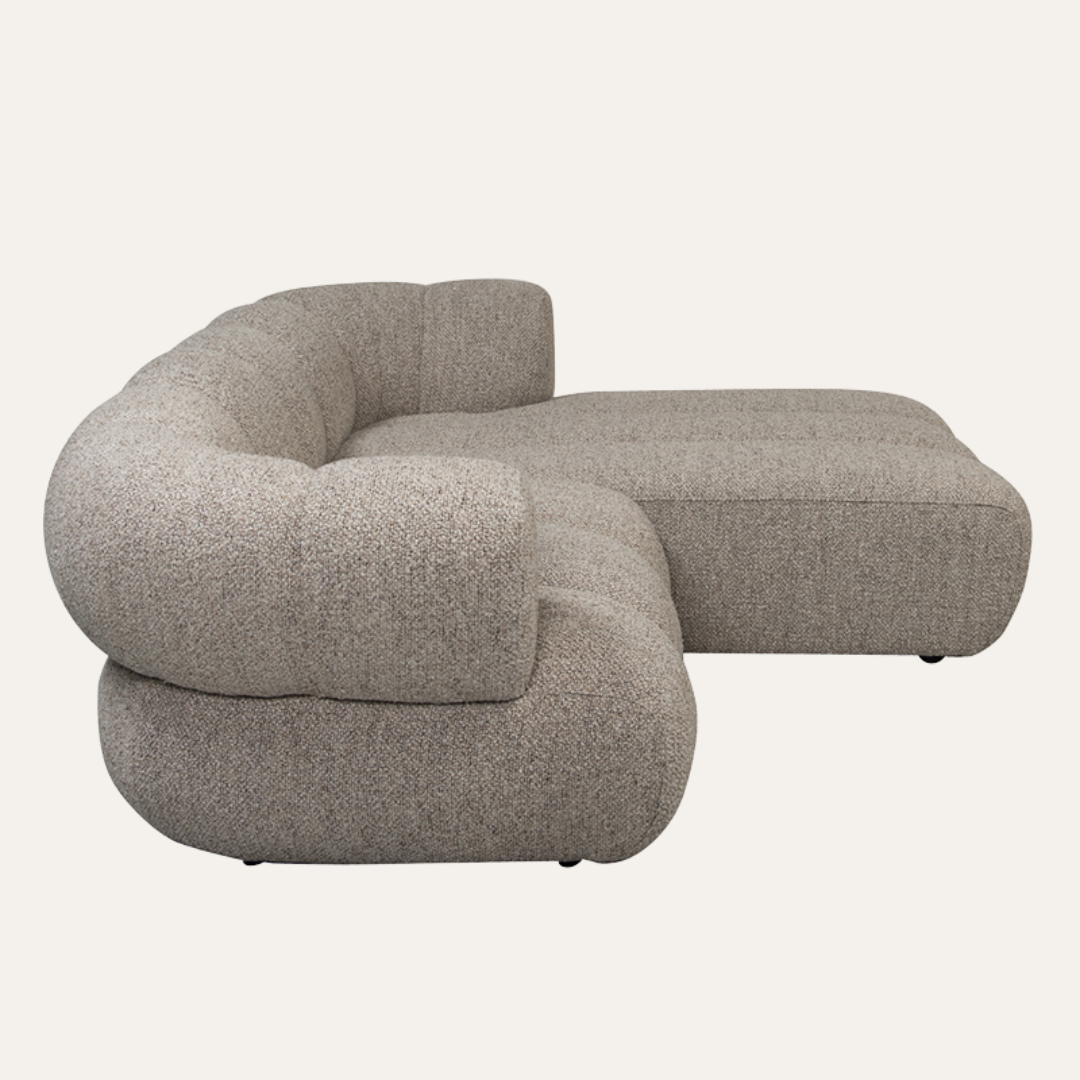 Sofia 2.5-zitsbank taupe boucle (lounge rechts)