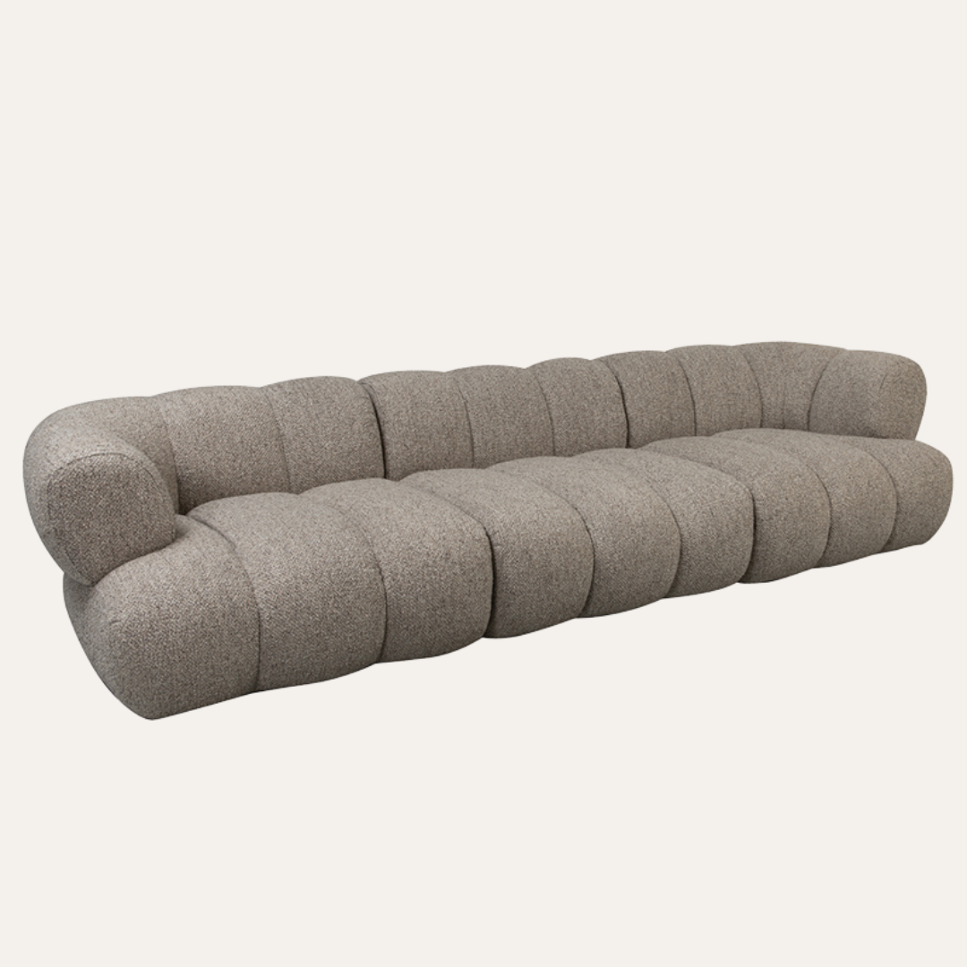 Sofia 4-zitsbank taupe boucle