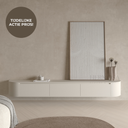 Ronde japandi zwevend tv-meubel matte beige (pre-order)