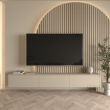 Zwevend tv-meubel matte dune taupe