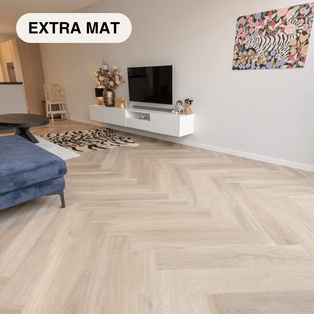 Amalia beige eiken PVC Walvisgraat