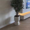 Ronde japandi zwevend tv-meubel matte beige (pre-order)